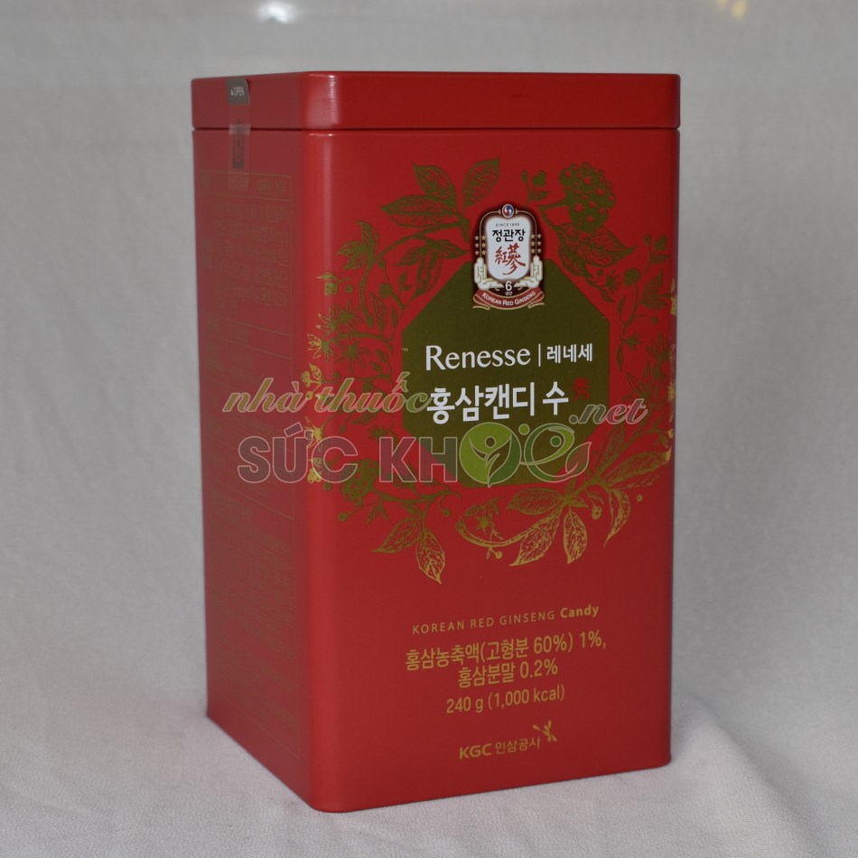 Kẹo hồng sâm Cheong Kwan Jang Hàn Quốc hộp thiếc 240gr