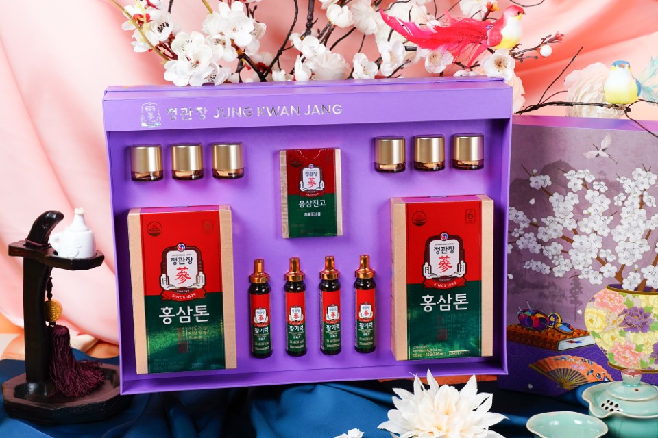 Set quà tết hồng sâm Giao Long Đắc Thủy KGC Jung Kwan Jang sang trọng biếu tặng