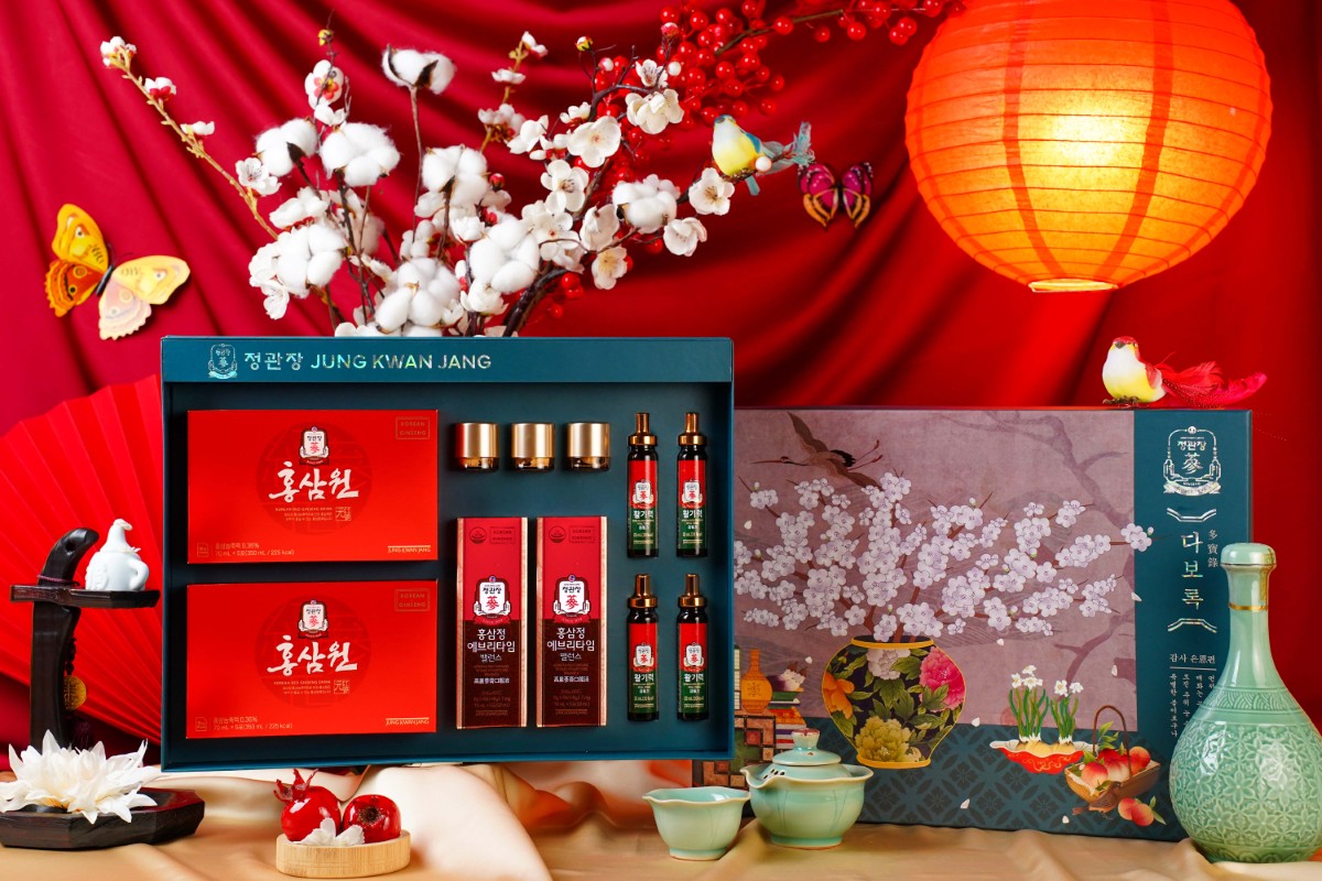 Set quà tết hồng sâm Thịnh Vượng Hạnh Phúc KGC Jung Kwan Jang sang trọng biếu tặng