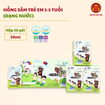 Nước hồng sâm trẻ em Daedong Korean Red Ginseng Baby 2 - 5 tuổi 20ml x 30 gói