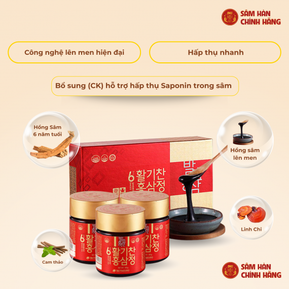 Cao hồng sâm lên men Daedong Fermented Red Ginseng Extracts 100g x 3 lọ