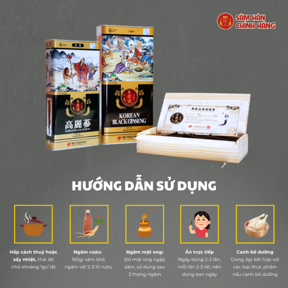 Hắc sâm củ khô deadong Hàn Quốc 150gr