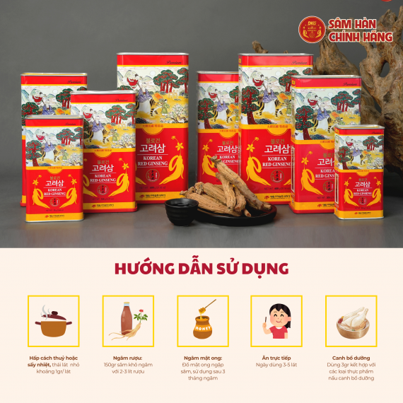 Hồng Sâm Củ Khô Daedong Premium 75g (3–5 Củ)