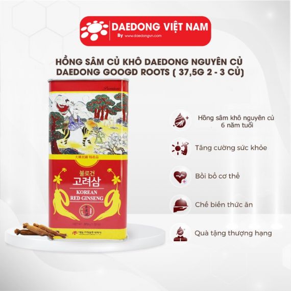 Hồng sâm củ khô Deadong Premium 37,5gr