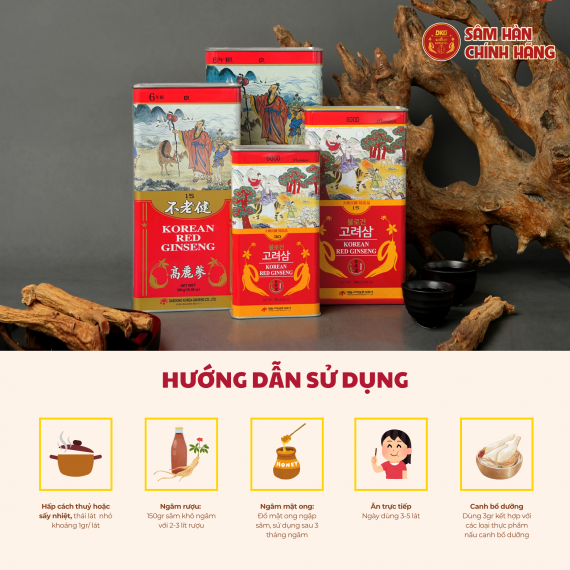 Hồng sâm củ khô Daedong Good 600g số 30( hộp 38 củ)