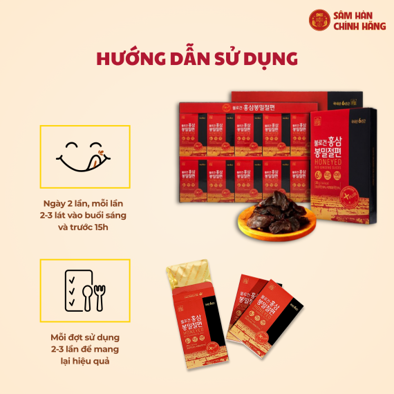 Hồng sâm lát tẩm mật ong Daedong Honeyed Red Ginseng Slices 20g x 10 gói