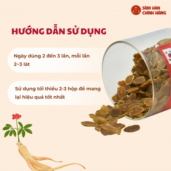 Hồng sâm khô cắt lát Daedong 200g
