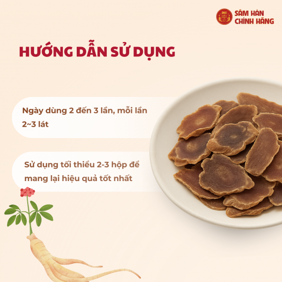 Hồng sâm cắt lát Daedong Sliced Korean Red Ginseng 20g x 10 gói