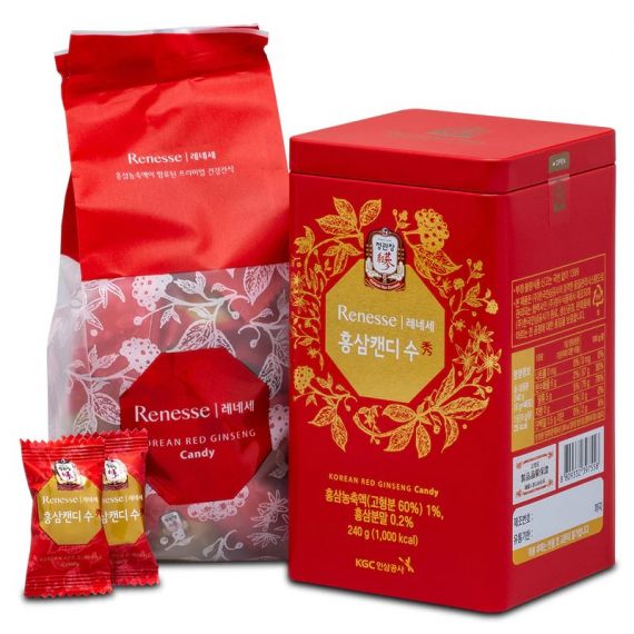Kẹo hồng sâm Cheong Kwan Jang  Hàn Quốc hộp thiếc 240gr