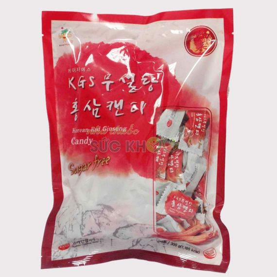 Kẹo hồng sâm không đường KGS 300gr