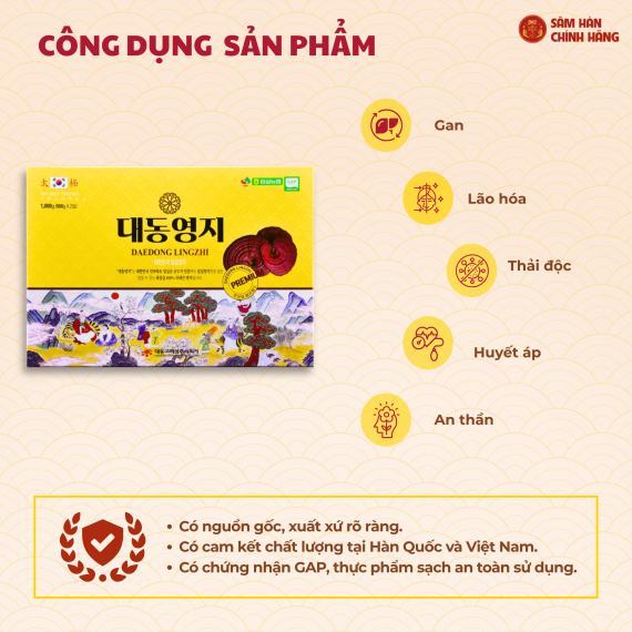 Nấm linh chi Daedong 1000g