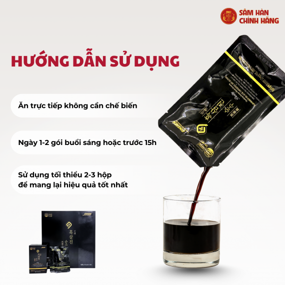 Nước Hắc Sâm Daedong Ginssen Black Ginseng Jin Sunsu 60ml x 30 Gói