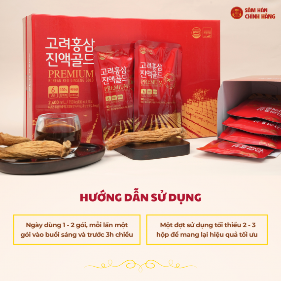 Nước hồng sâm Daedong Korea Red Ginseng Gold 80ml x 30 gói