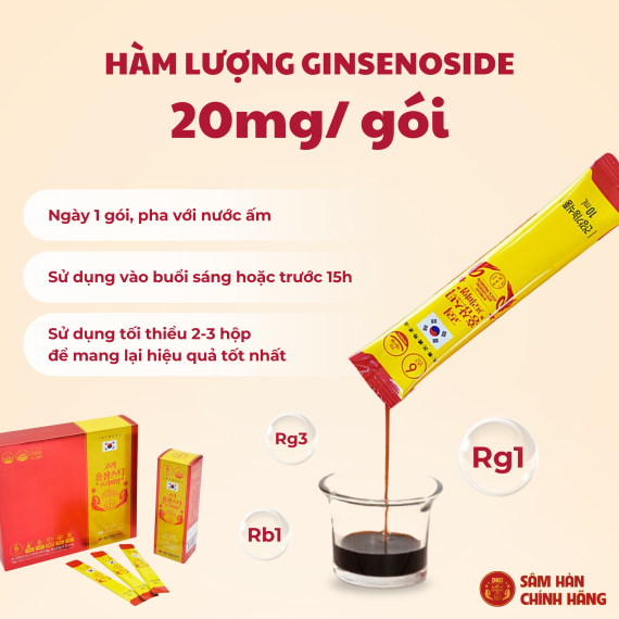 Nước hồng sâm Daedong Stick Premium 10ml x 30 gói
