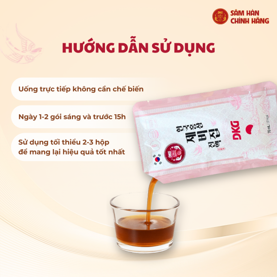 Nước yến sào hồng sâm Daedong Korean Red Ginseng Bird’s Nest 70ml x 30 gó