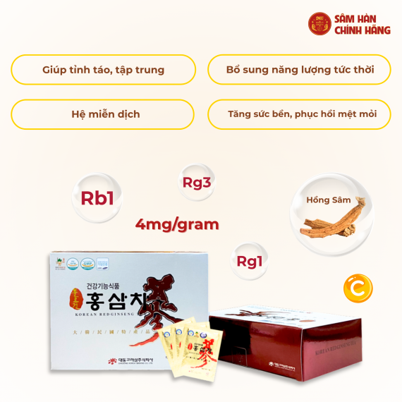 Trà hồng sâm Daedong Korean Red Ginseng Tea 3g x 100 gói