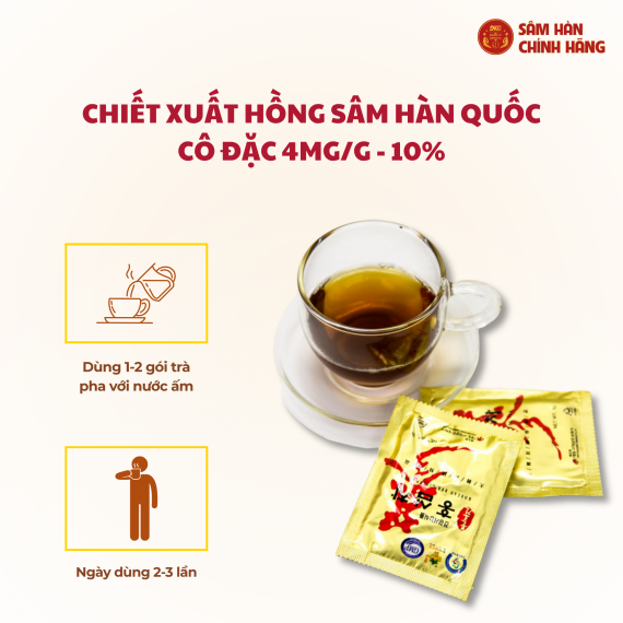 Trà hồng sâm Daedong Korean Red Ginseng Tea 3g x 100 gói