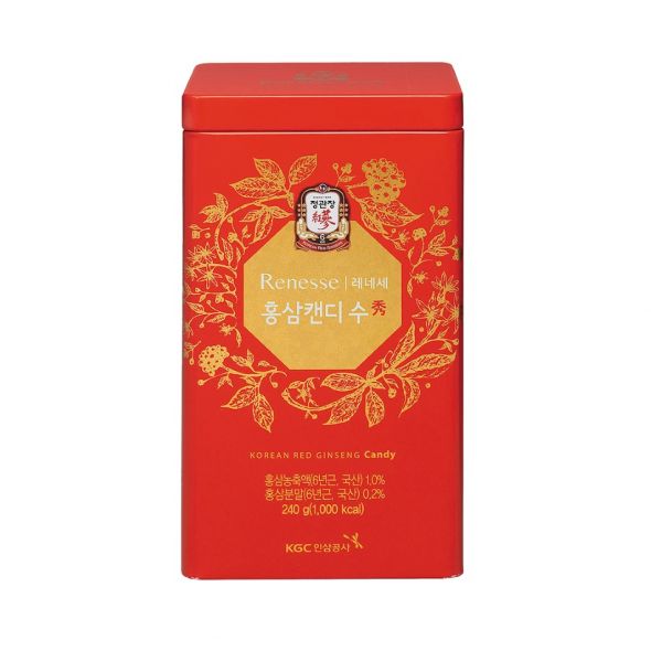Kẹo hồng sâm Cheong Kwan Jang  Hàn Quốc hộp thiếc 240gr
